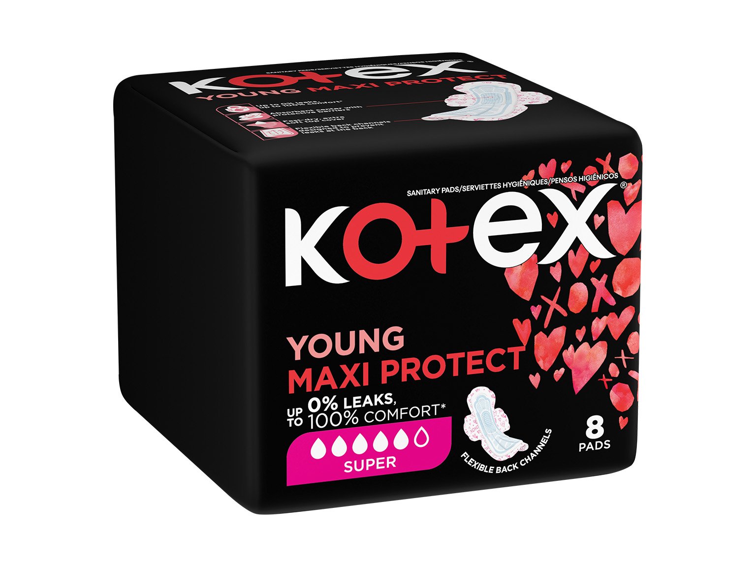 Kotex Young Maxi Protect Super Pads 8s product image