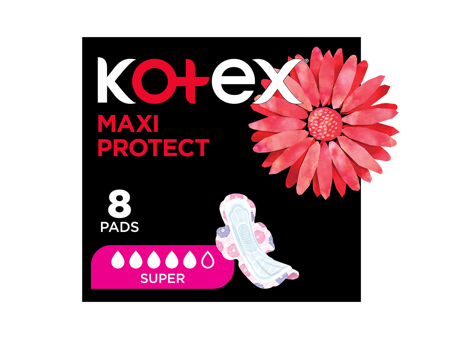 Kotex Maxi Protect Super Pads 8s product image