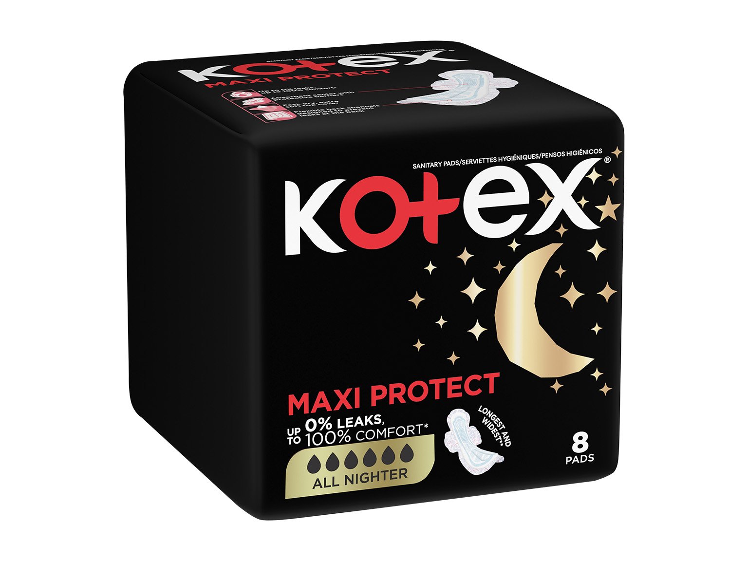 Kotex Maxi Protect All Nighter Pads 8s product image