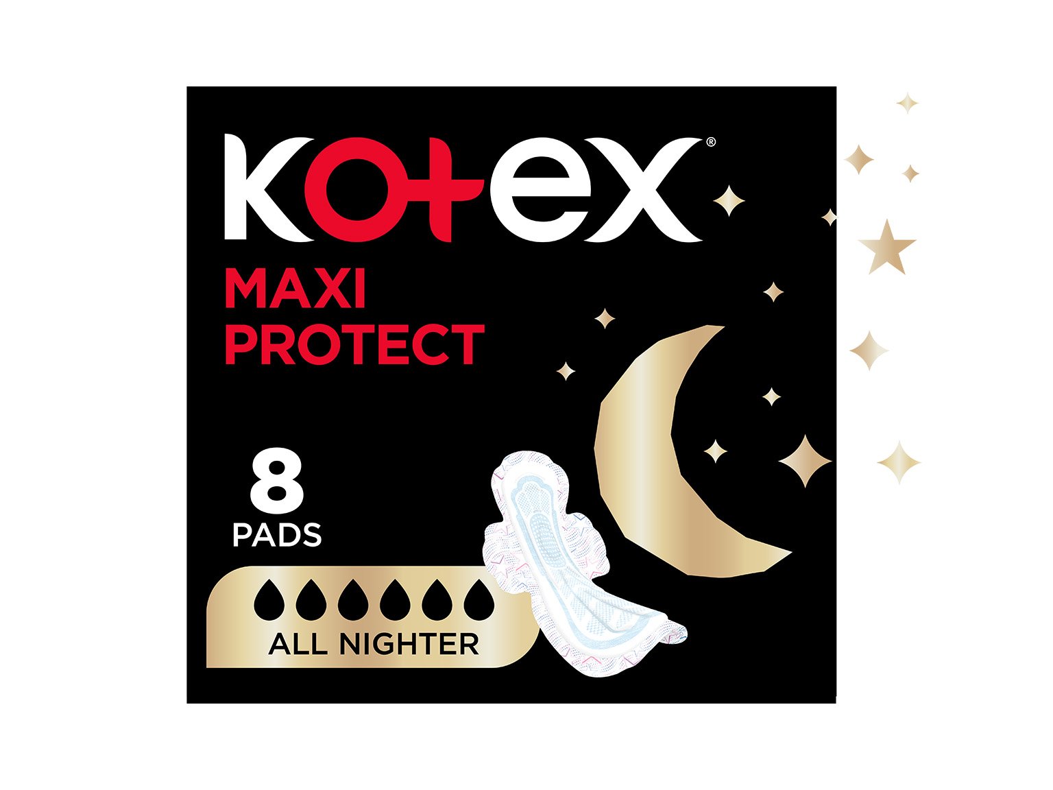 Kotex Maxi Protect All Nighter Pads 8s product image