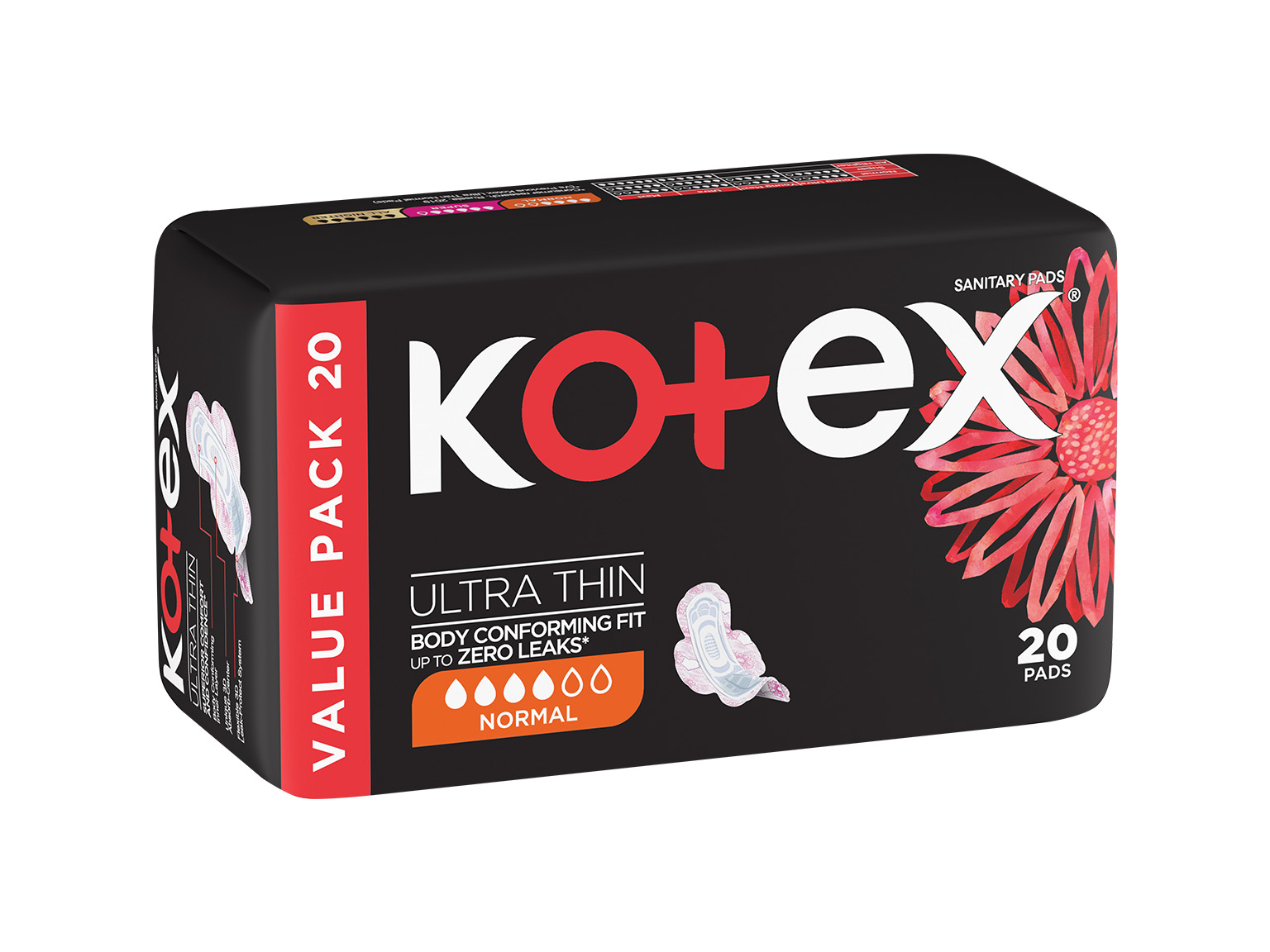 Kotex Ultra Thin Normal Pads 20s Value Pack product image