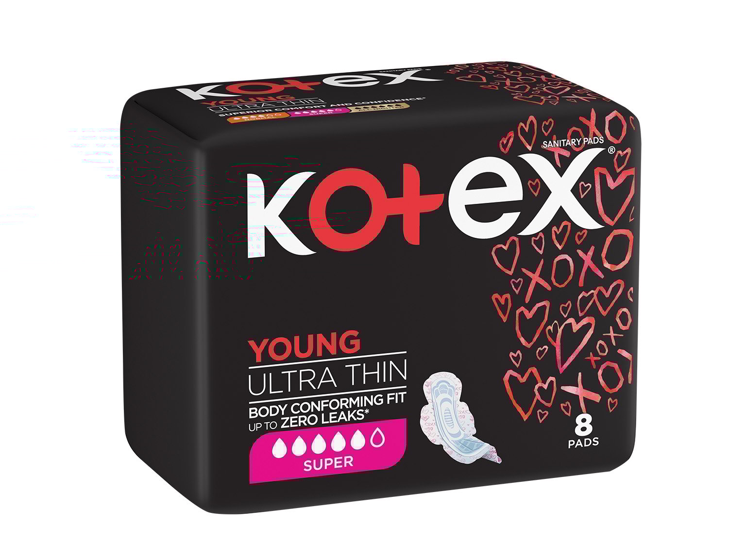 Kotex Young Ultra Thin Super Pads 8s product image