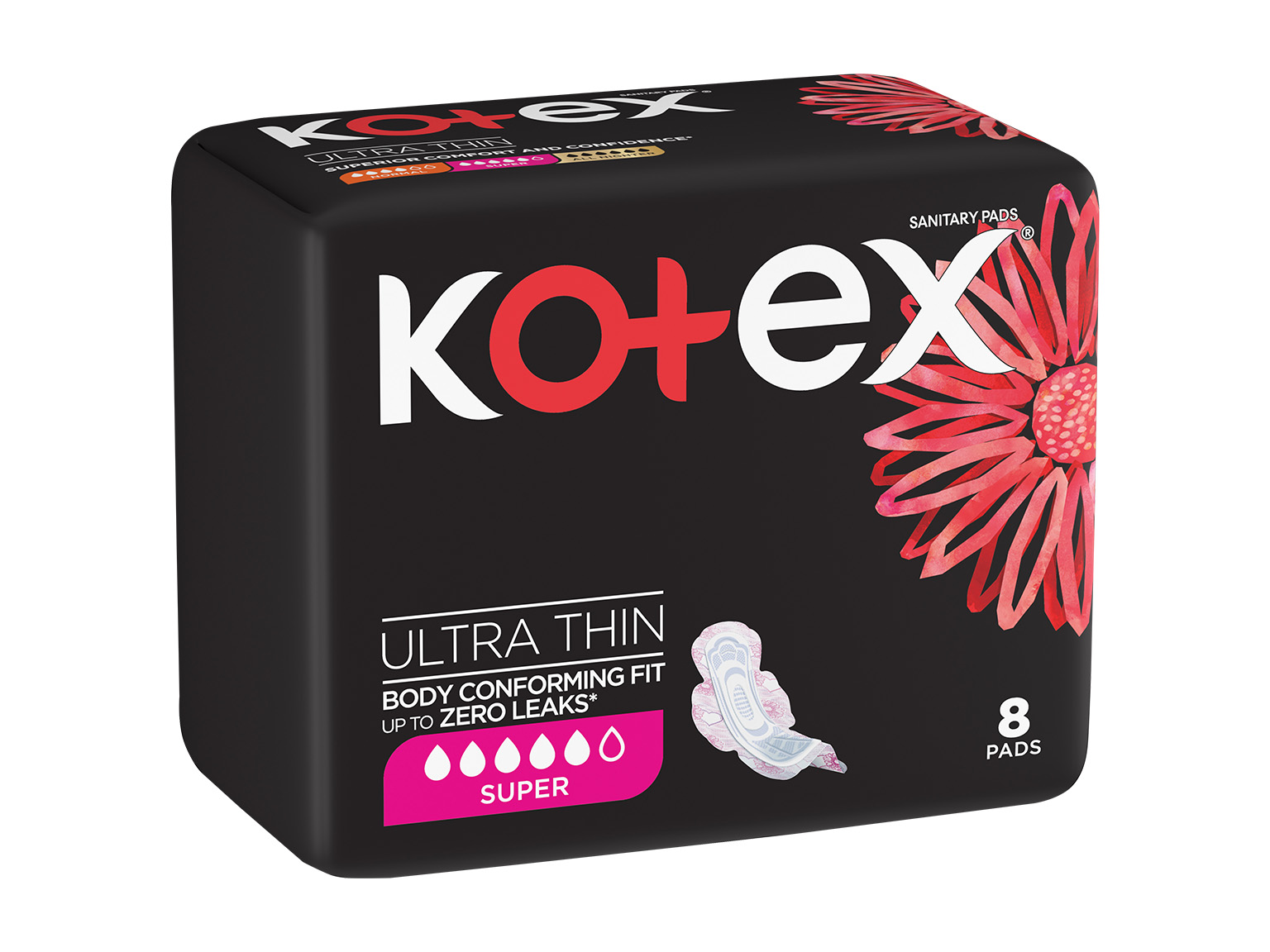 Kotex Ultra Thin Super Pads 8s product image