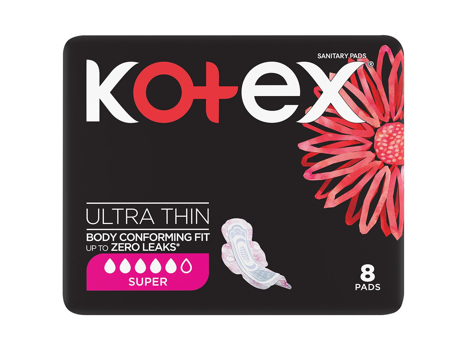 Kotex Ultra Thin Super Pads 8s product image