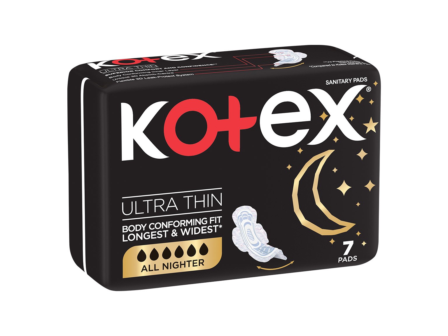 Kotex Ultra Thin All Nighter Pads 7s product image