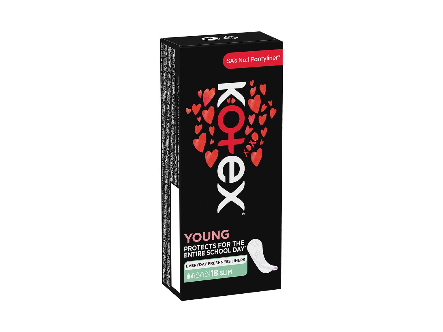 Kotex Young Slim Unscented Liner 18s product image