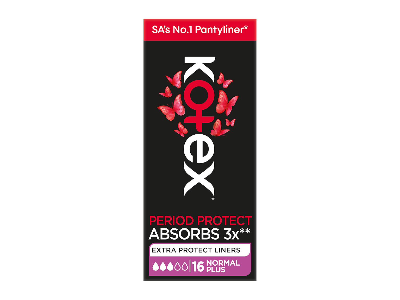 Kotex Period Protect Normal Plus Scented Liners 16s product image