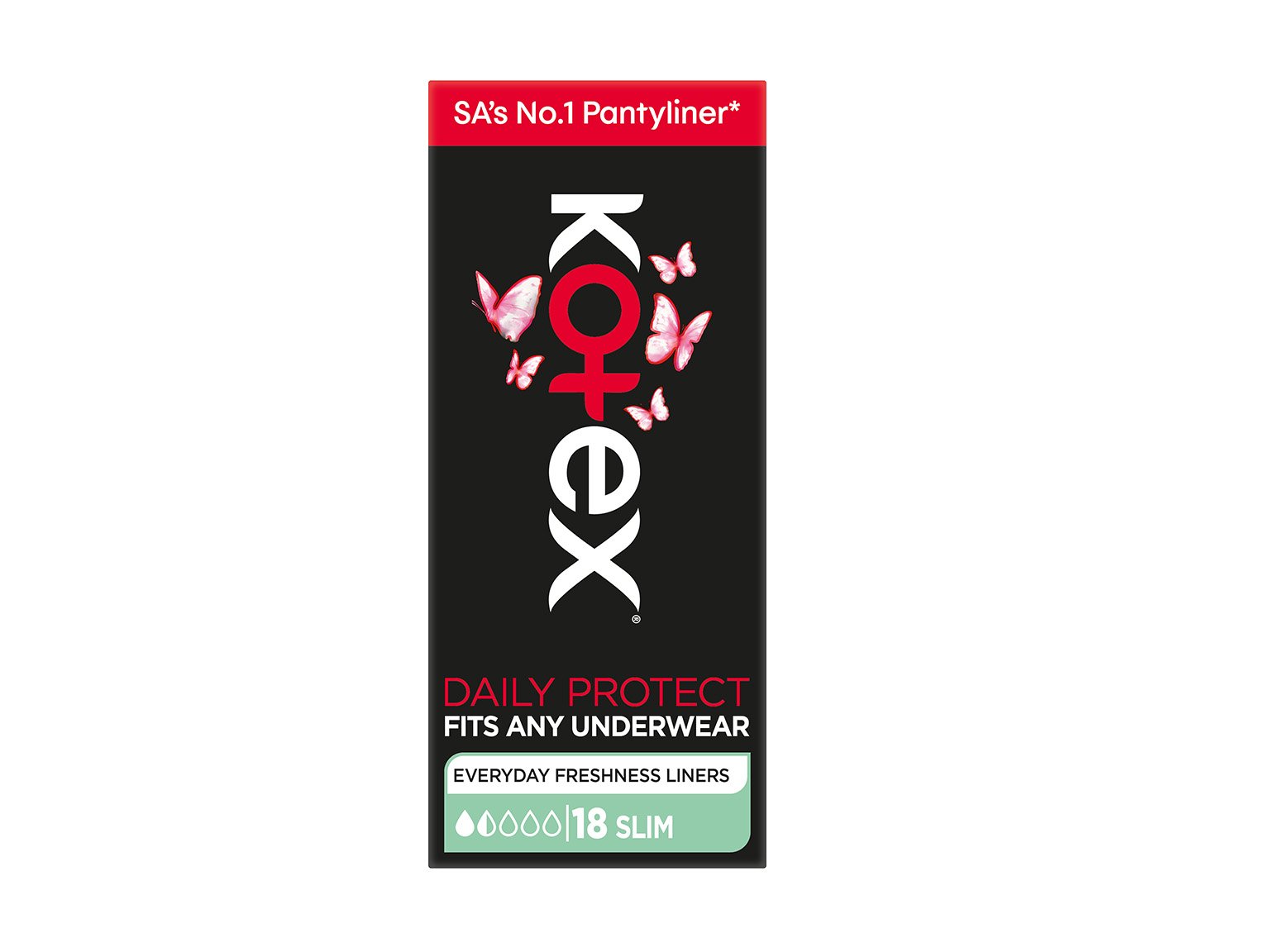 Kotex Daily Protect Slim Unscented Liners 18s product image
