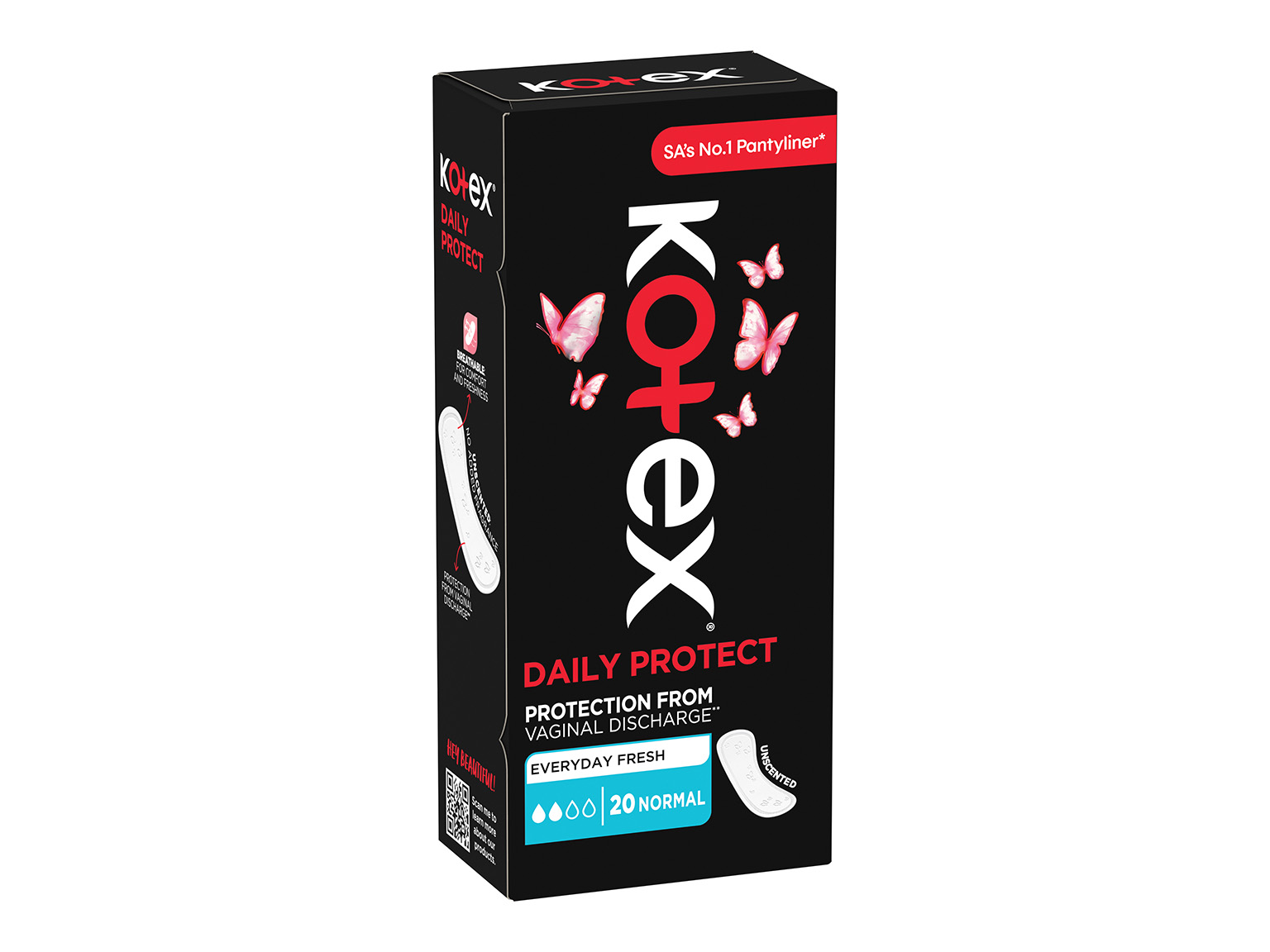 Kotex Daily Protect Normal Unscented Liners 20s product image