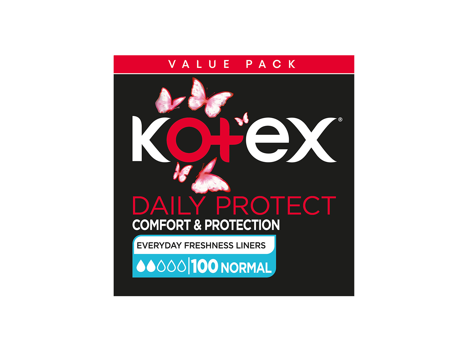 Kotex Daily Protect Normal Unscented Liners 100s product image
