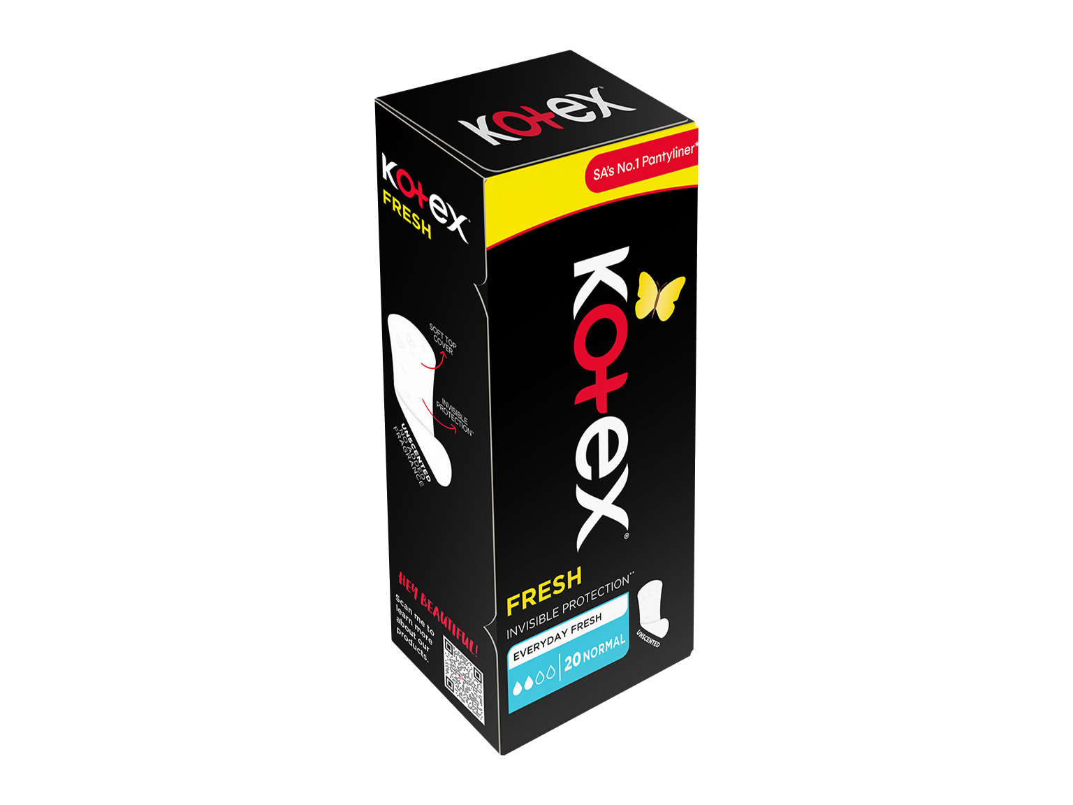 Kotex liners fresh normal 20s close-up