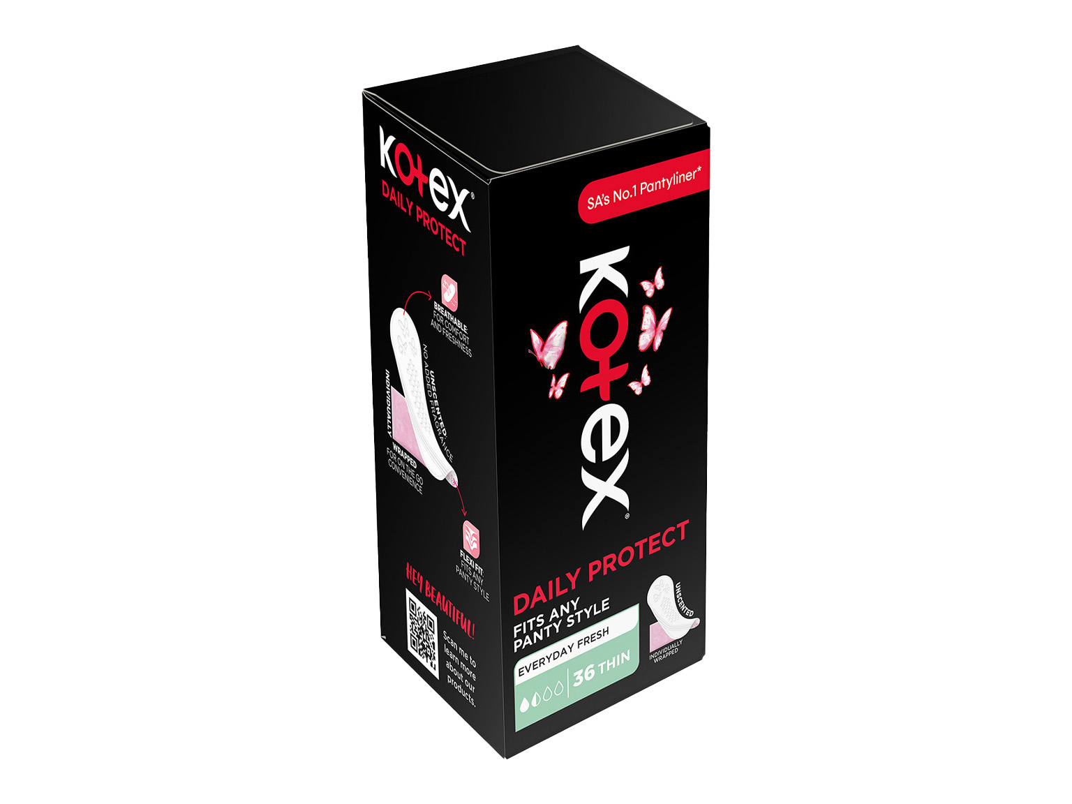 Kotex Daily Protect Unscented Thin Pantyliners 36s product image
